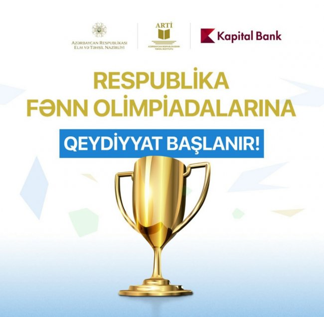 ​📢 Respublika fənn olimpiadalarında iştirak üçün elektron qeydiyyat prosesinə start verilir.