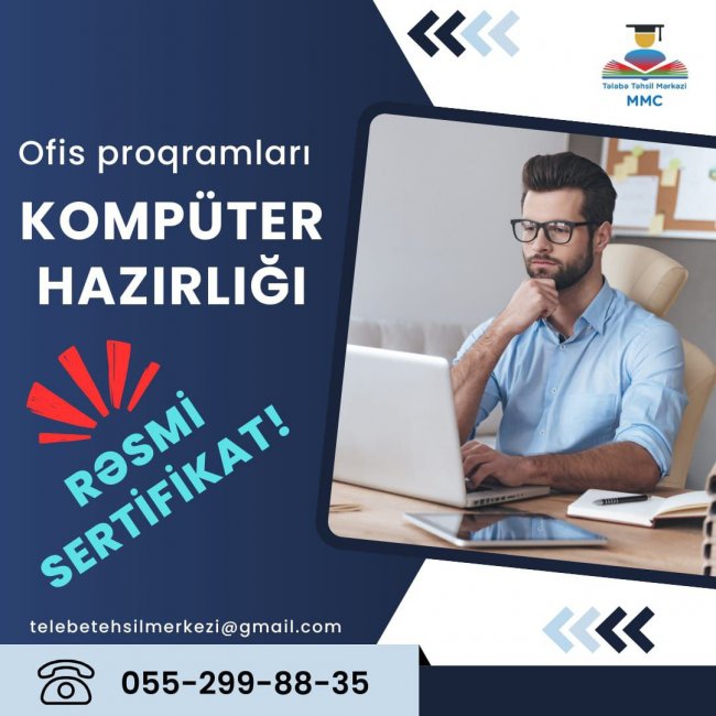 "Tələbə Təhsil Mərkəzi" kursunun təşkil etdiyi  kompüter hazırlığına qeydiyyat davam edir!